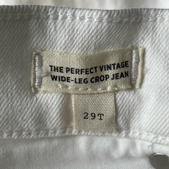 New! The Tall Perfect Vintage Wide-Leg Crop Jean in Tile White 18906 - Picture 15 of 16